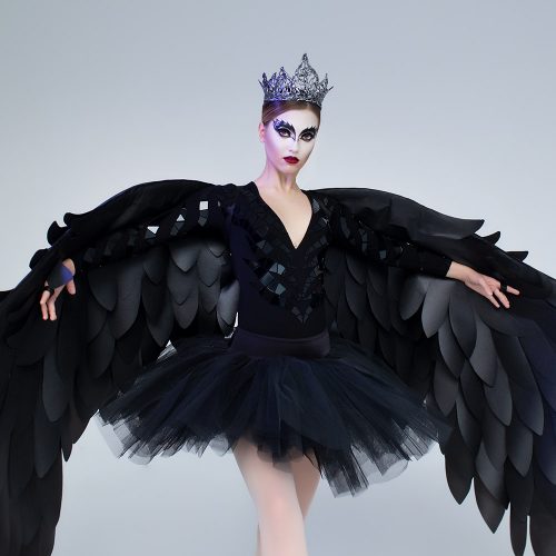 Black Angel Wings Halloween Costume Devil Cosplay Outfit